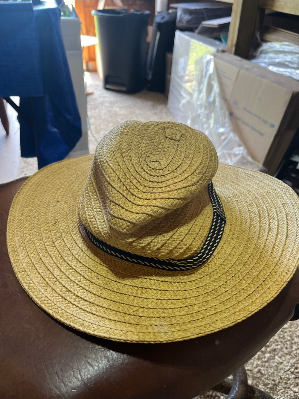 Target Natural Straw Sun Hat with Black Accented Band